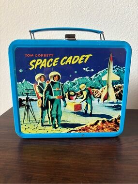 Vintage Tom Corbett Space Cadet Blue Metal Lunchbox